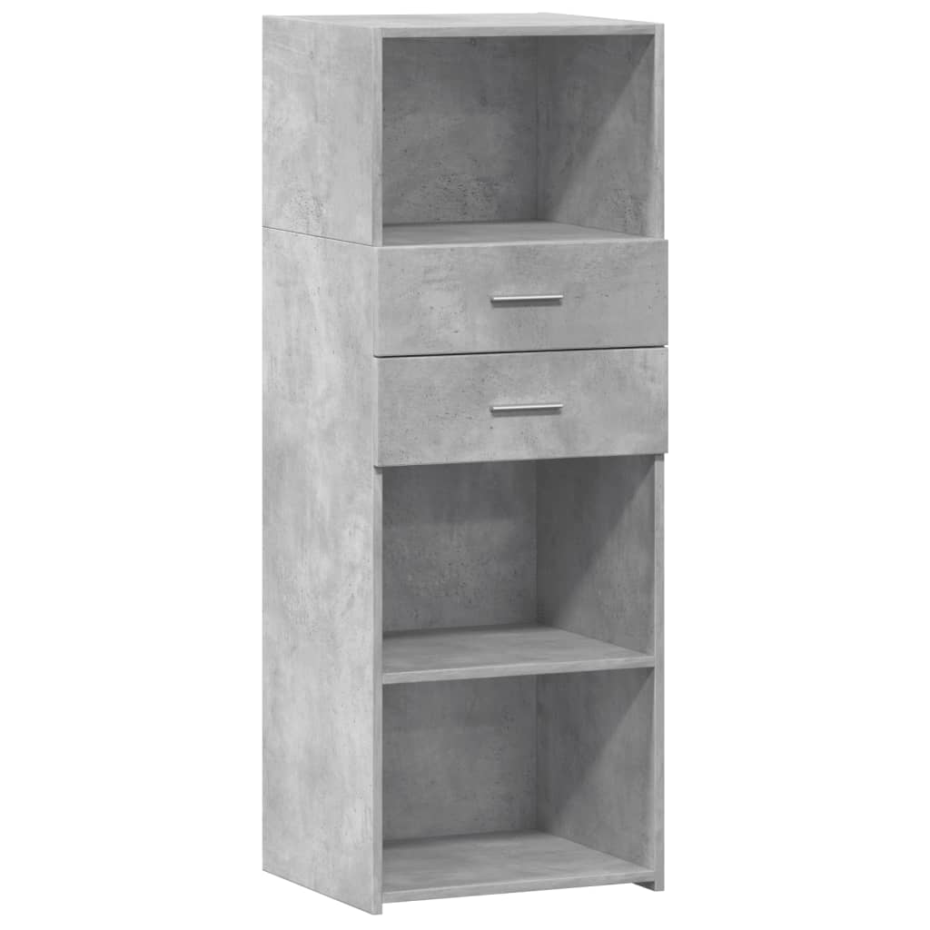 højskab 45x42,5x124 cm konstrueret træ betongrå