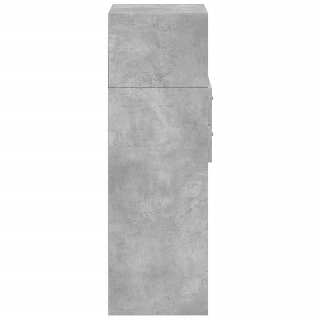 højskab 45x42,5x124 cm konstrueret træ betongrå
