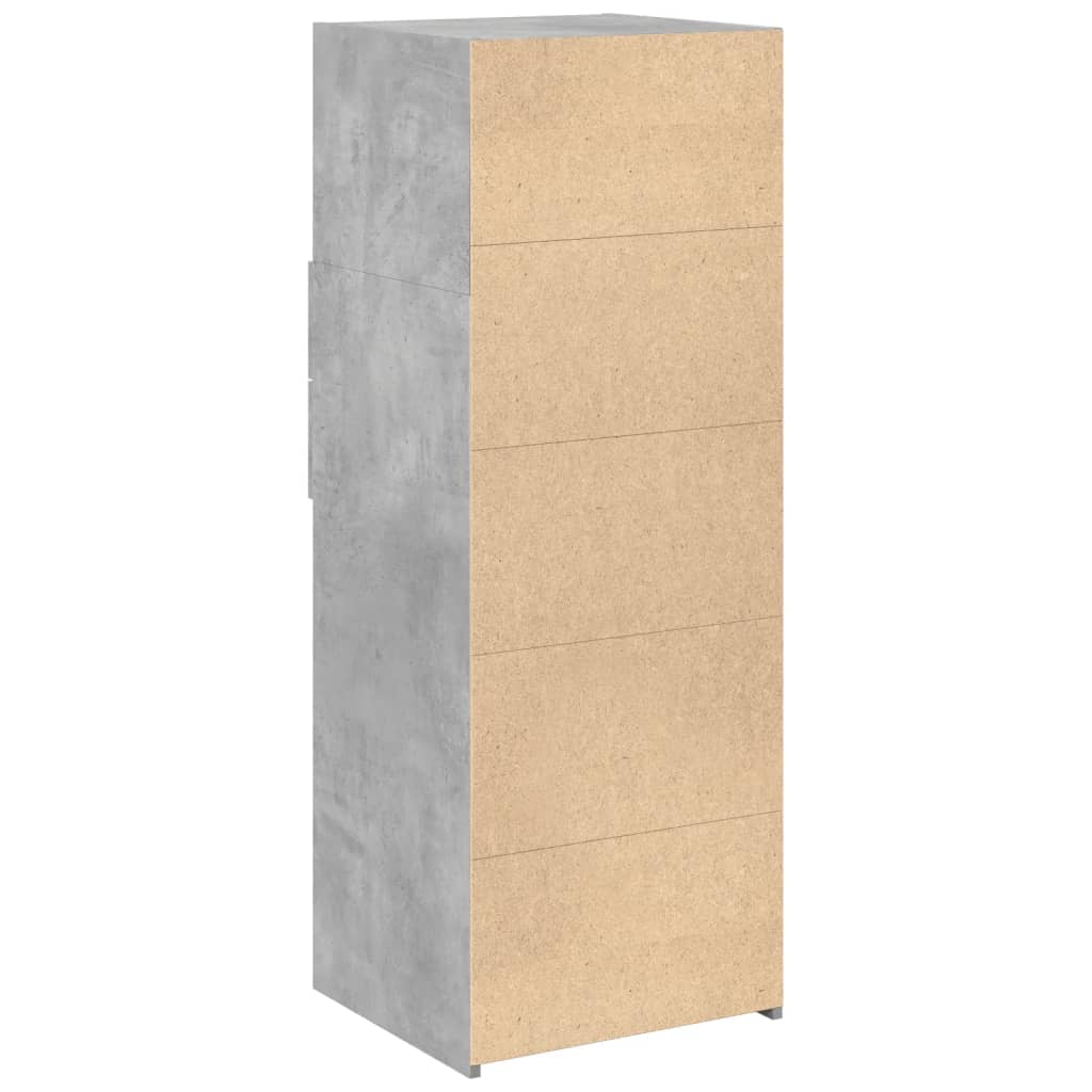højskab 45x42,5x124 cm konstrueret træ betongrå