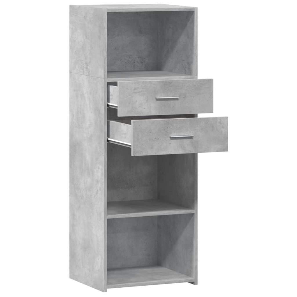 højskab 45x42,5x124 cm konstrueret træ betongrå