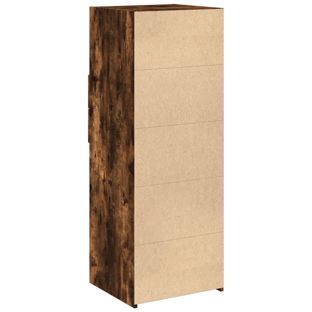 højskab 45x42,5x124 cm konstrueret træ røget egetræsfarve