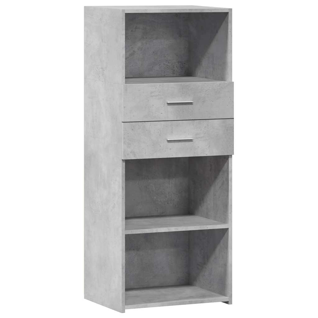 højskab 50x42,5x124 cm konstrueret træ betongrå