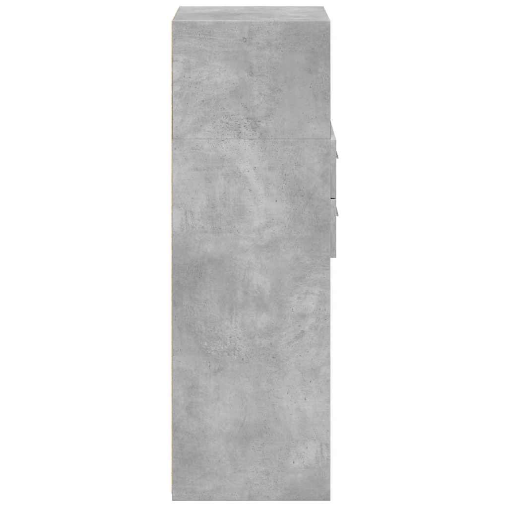 højskab 50x42,5x124 cm konstrueret træ betongrå