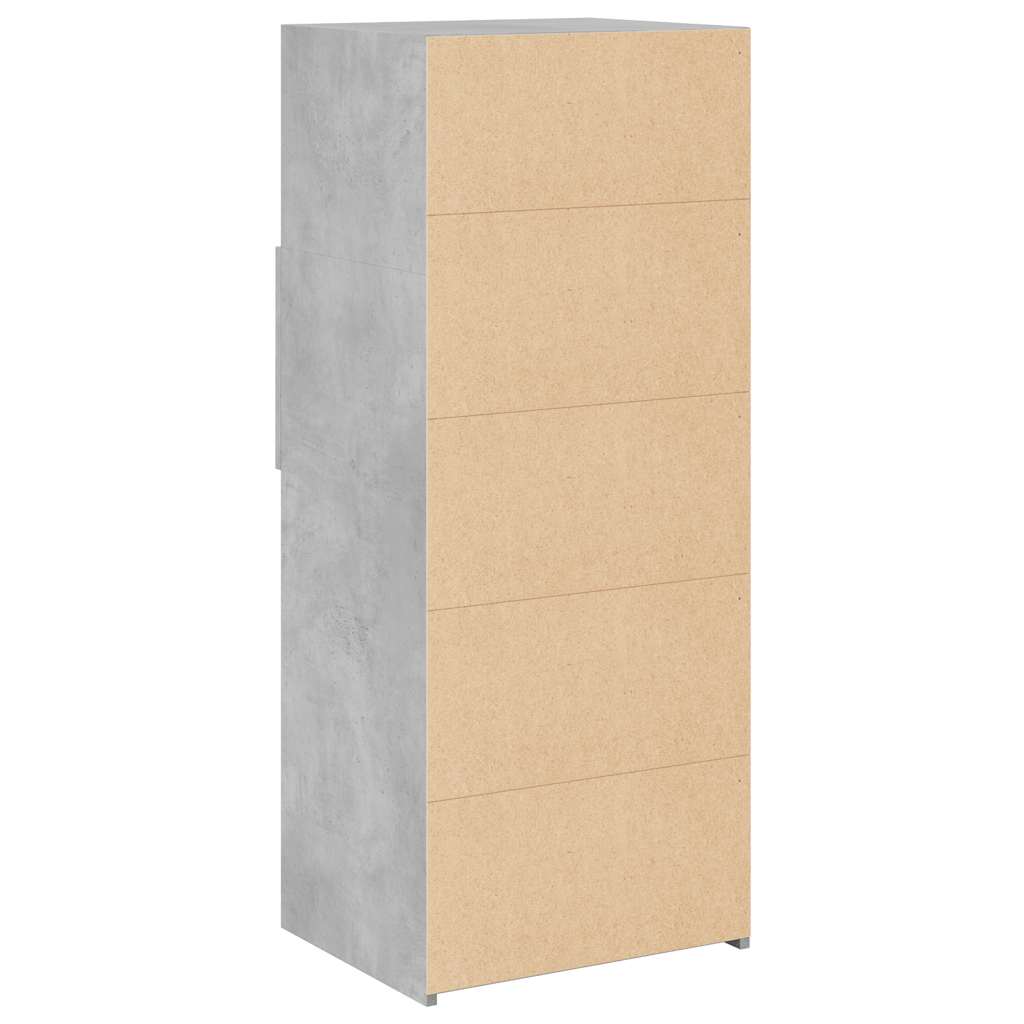 højskab 50x42,5x124 cm konstrueret træ betongrå