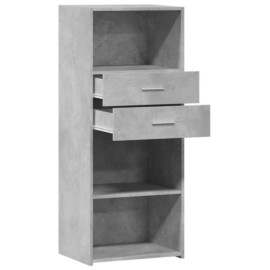 højskab 50x42,5x124 cm konstrueret træ betongrå