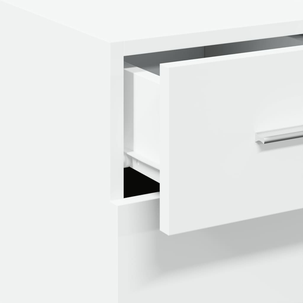 reol 30x42,5x93 cm konstrueret træ hvid