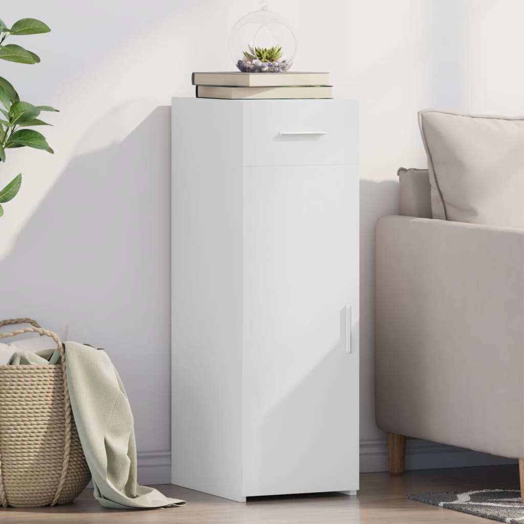 reol 30x42,5x93 cm konstrueret træ hvid