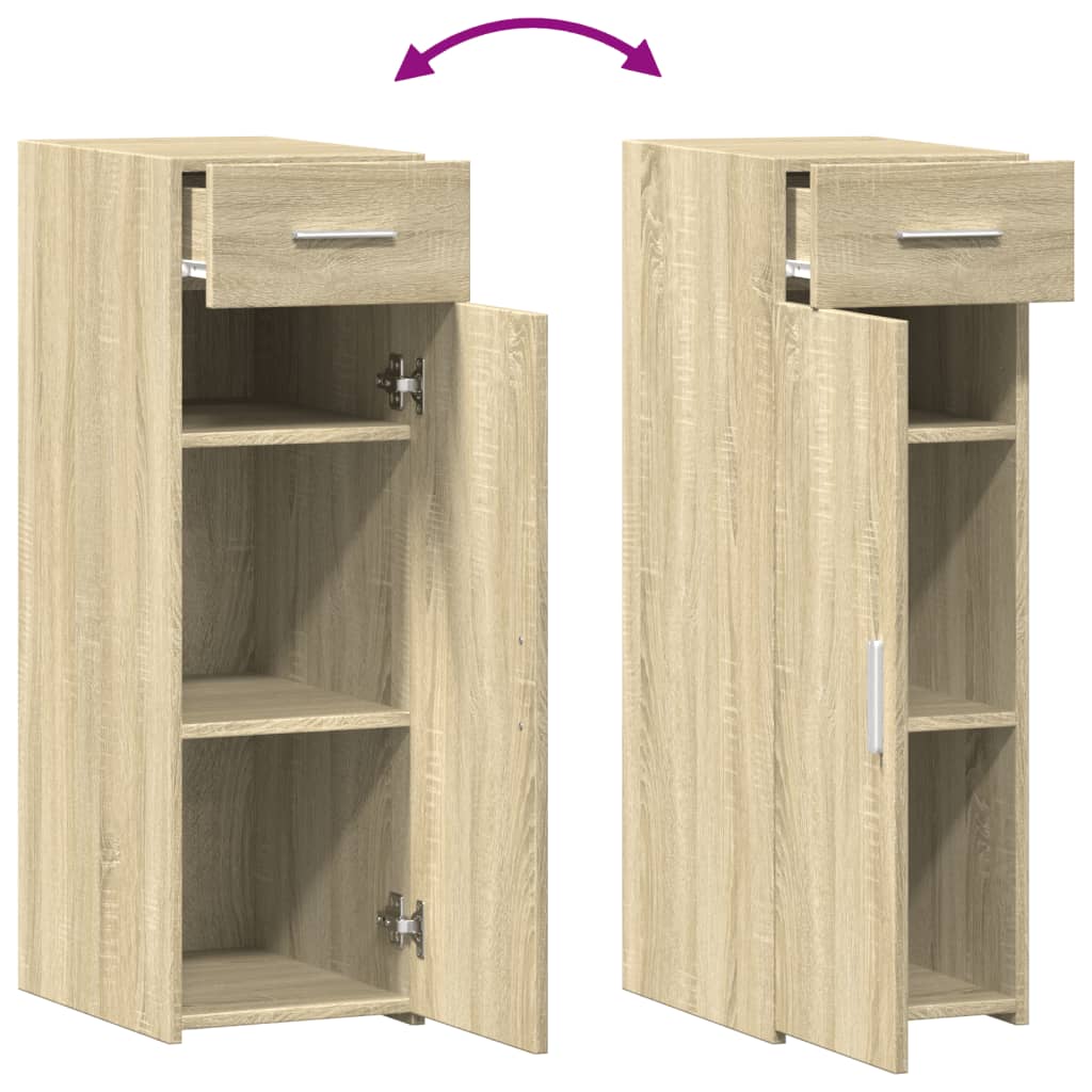 reol 30x42,5x93 cm konstrueret træ sonoma-eg