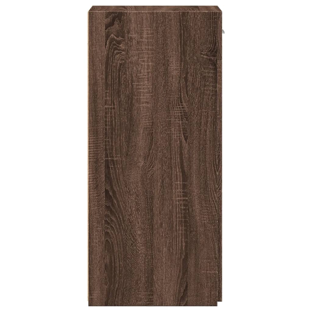 skab 40x42,5x93 cm konstrueret træ brun egetræsfarve