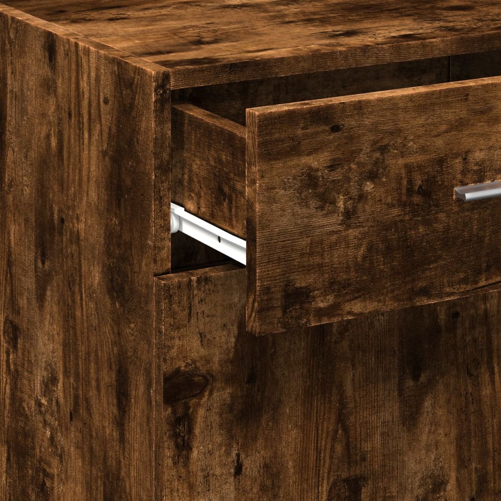 skab 45x42,5x93 cm konstrueret træ røget egetræsfarve