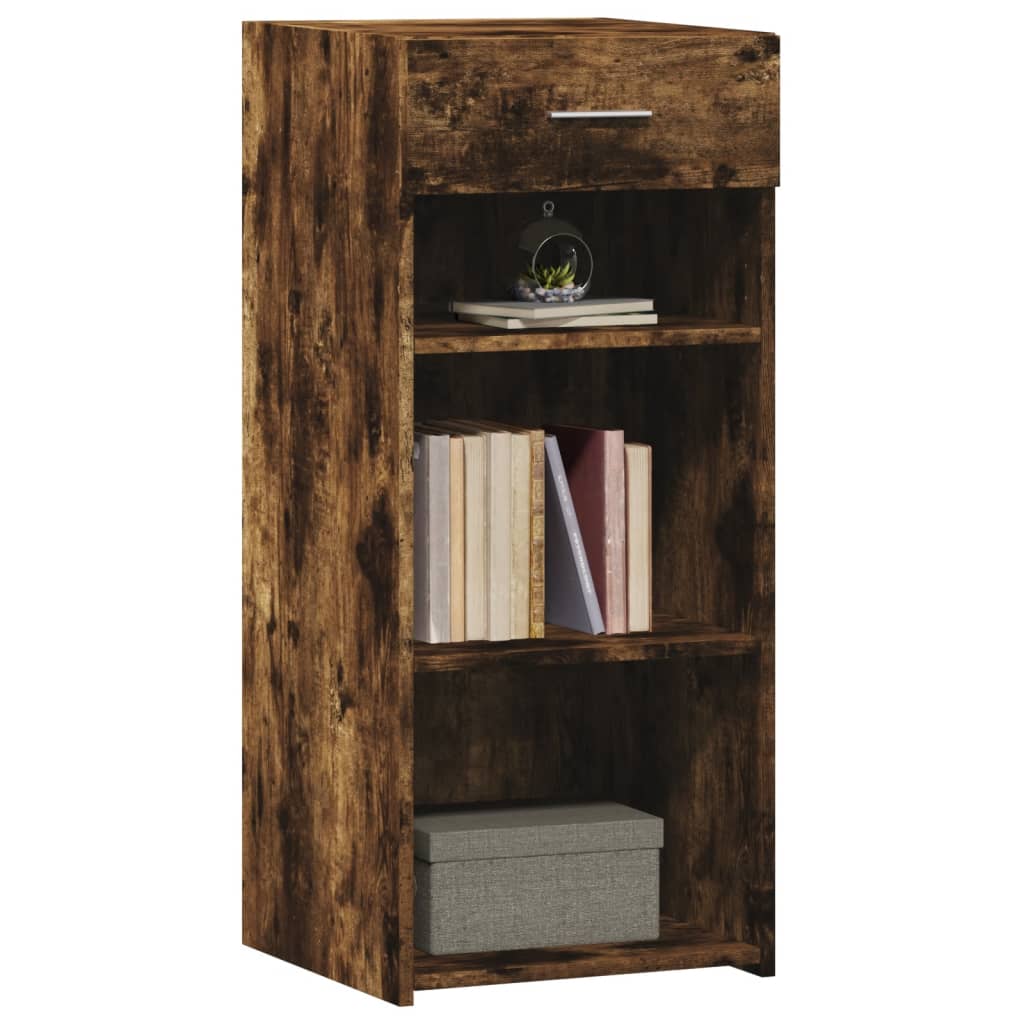 skab 40x42,5x93 cm konstrueret træ røget egetræsfarve