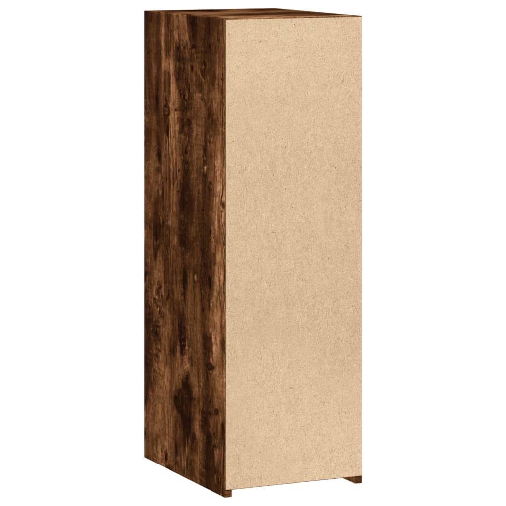 reol 30x41x93 cm konstrueret træ røget egetræsfarve