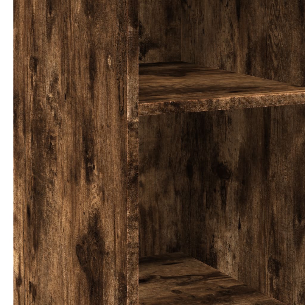 reol 30x41x93 cm konstrueret træ røget egetræsfarve