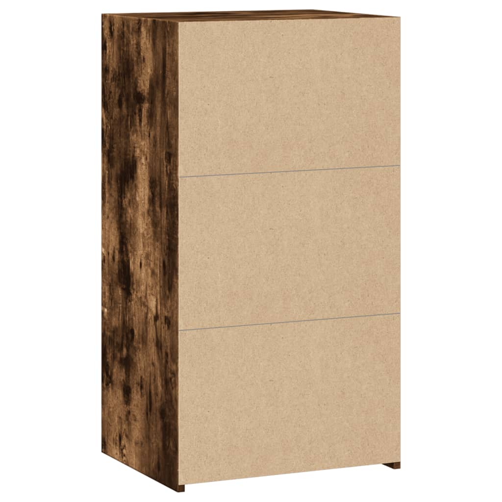 reol 50x41x93 cm konstrueret træ røget egetræsfarve