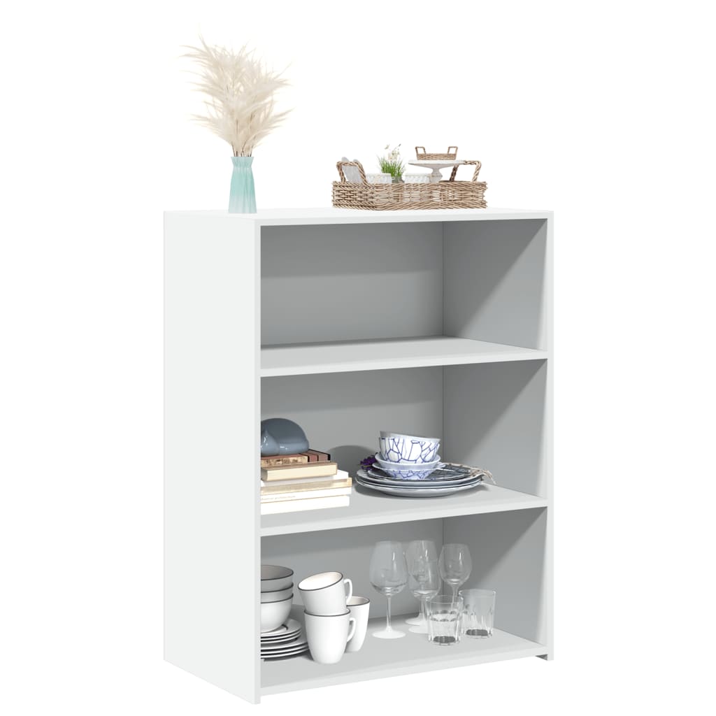 reol 70x41x93 cm konstrueret træ hvid