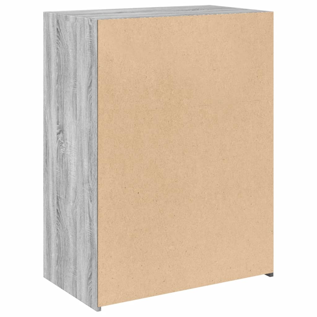 reol 70x41x93 cm konstrueret træ grå sonoma-eg