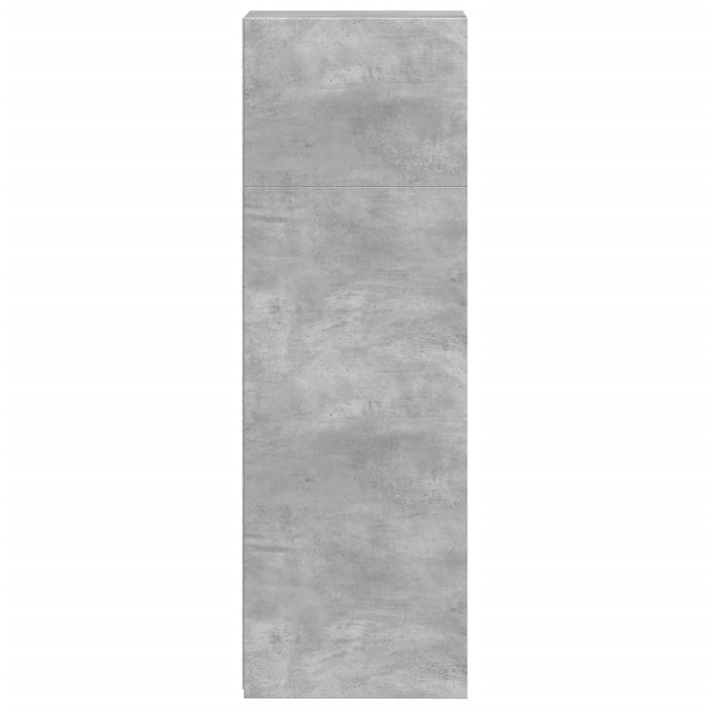 reol 30x41x124 cm konstrueret træ betongrå