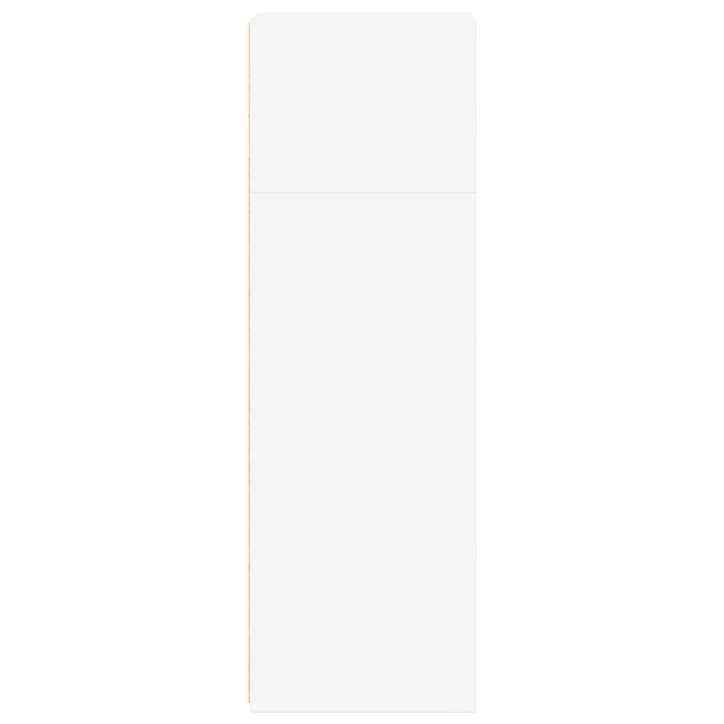 reol 40x41x124 cm konstrueret træ hvid