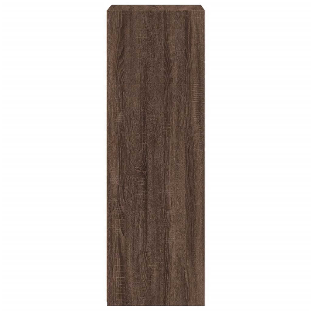 reol 50x41x124 cm konstrueret træ brun egetræsfarve