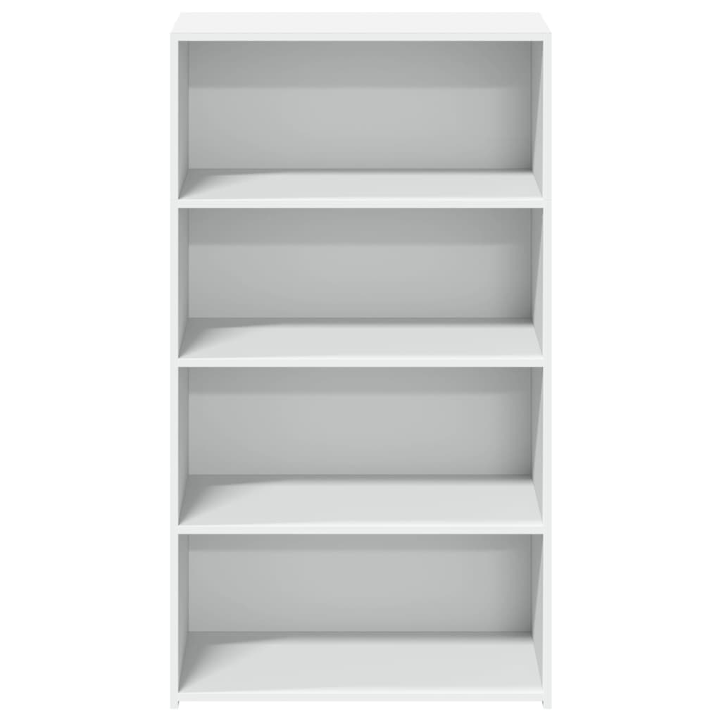 reol 70x41x124 cm konstrueret træ hvid