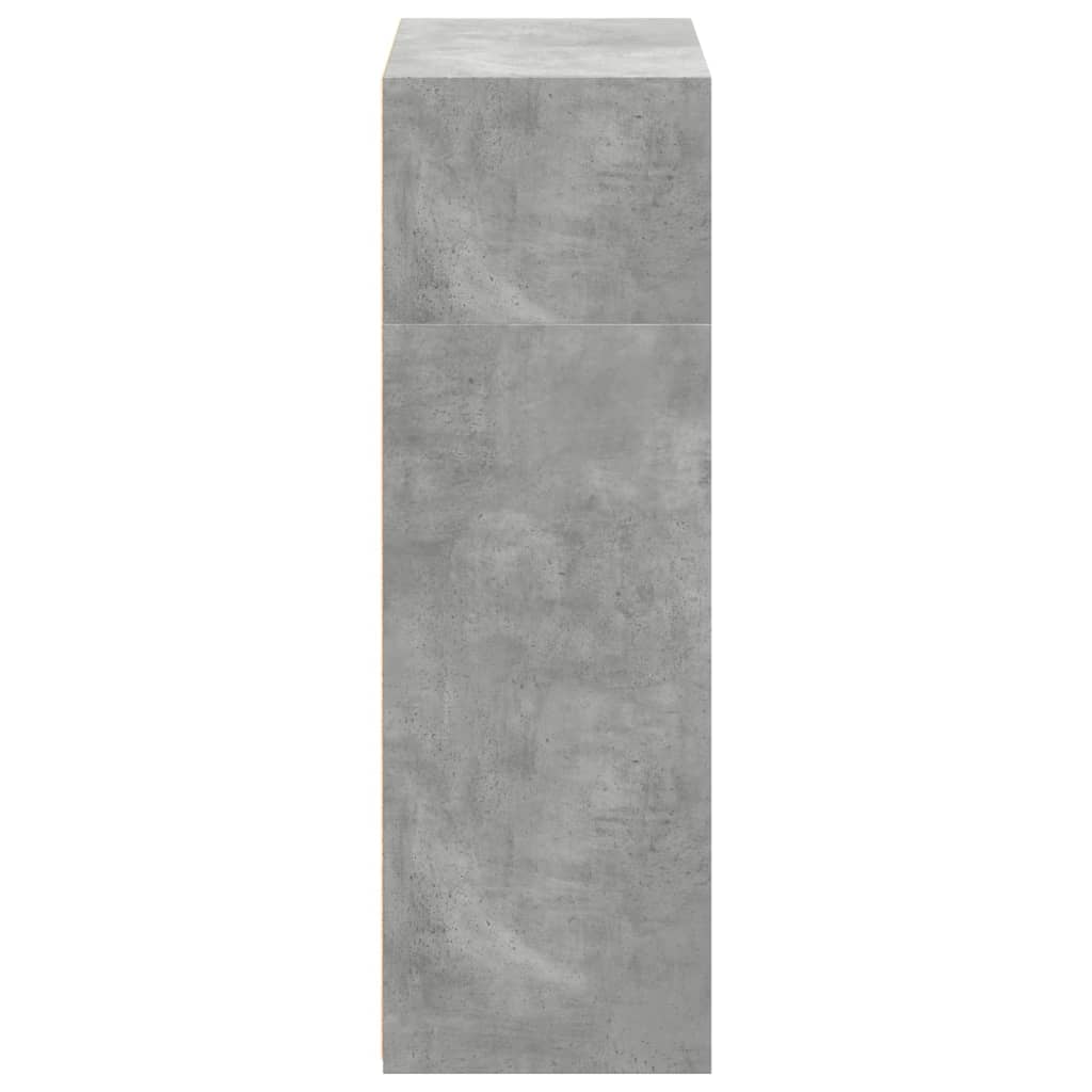 reol 70x41x124 cm konstrueret træ betongrå