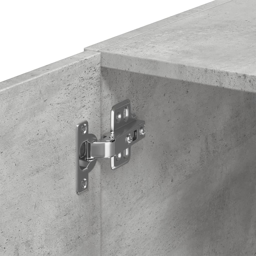 skab 30x42,5x225 cm smalt konstrueret træ betongrå