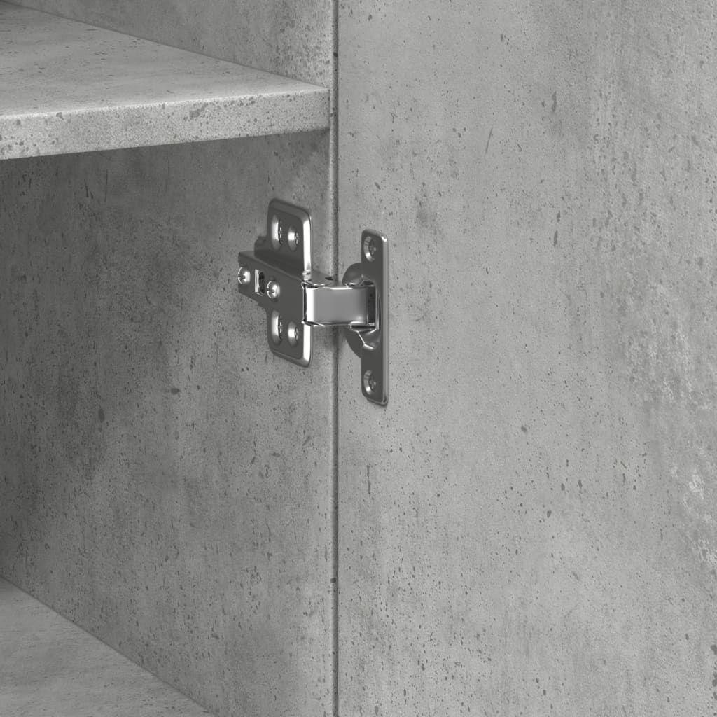 skab 40x42,5x225 cm smalt konstrueret træ betongrå