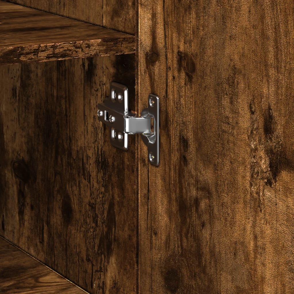 skab 40x42,5x225 cm smalt konstrueret træ røget egetræsfarve