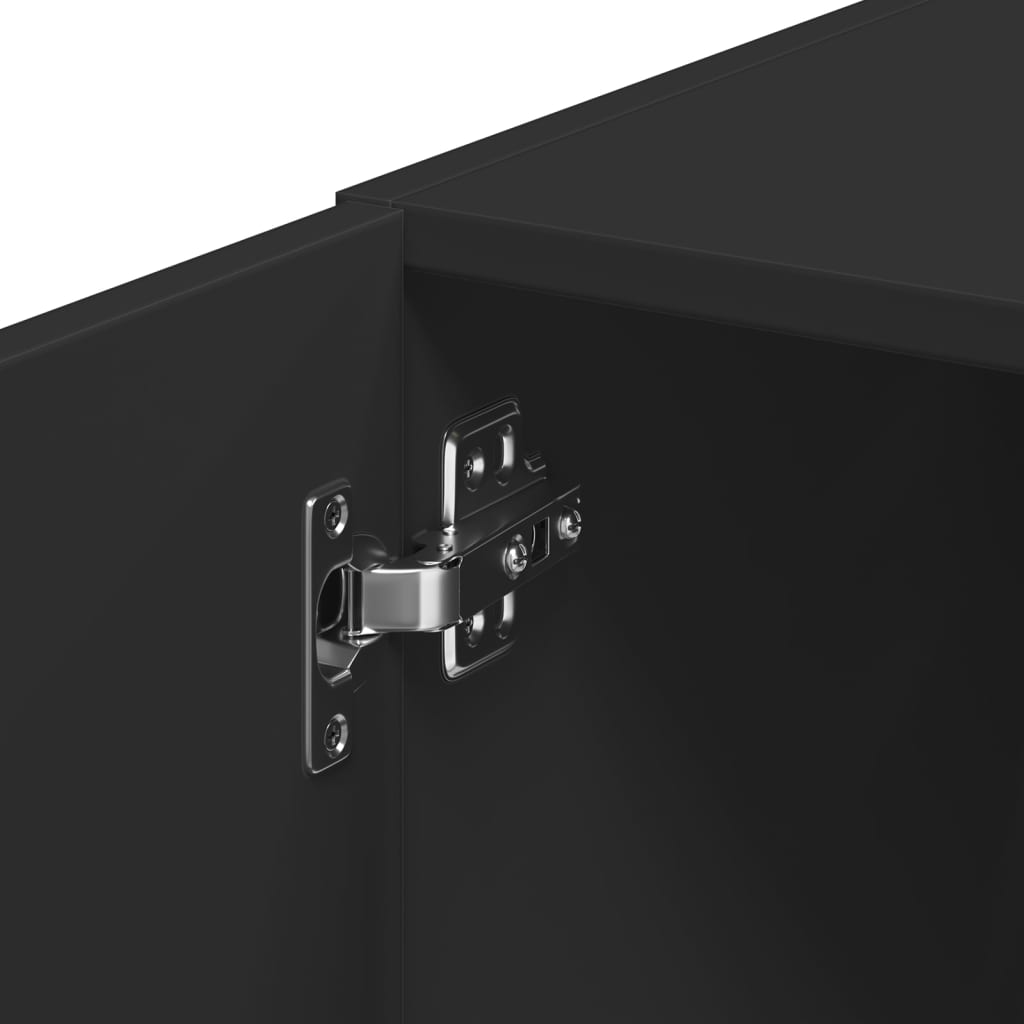 skab 40x42,5x225 cm smalt konstrueret træ sort