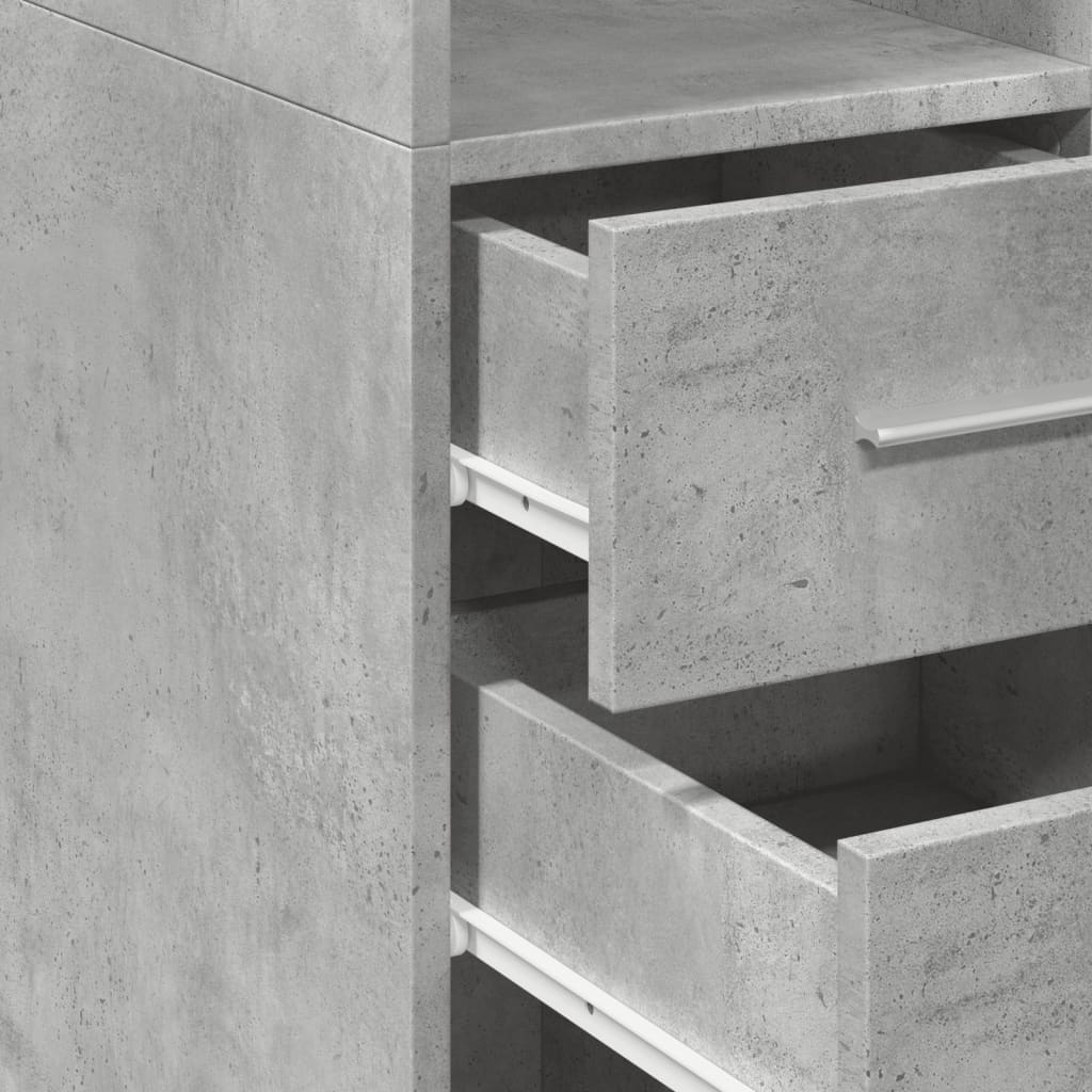 skab 45x42,5x225 cm smalt konstrueret træ betongrå