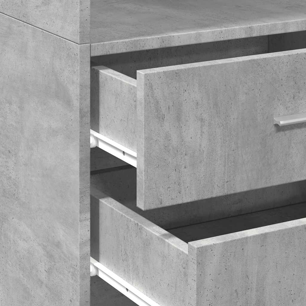 skab 50x42,5x225 cm smalt konstrueret træ betongrå