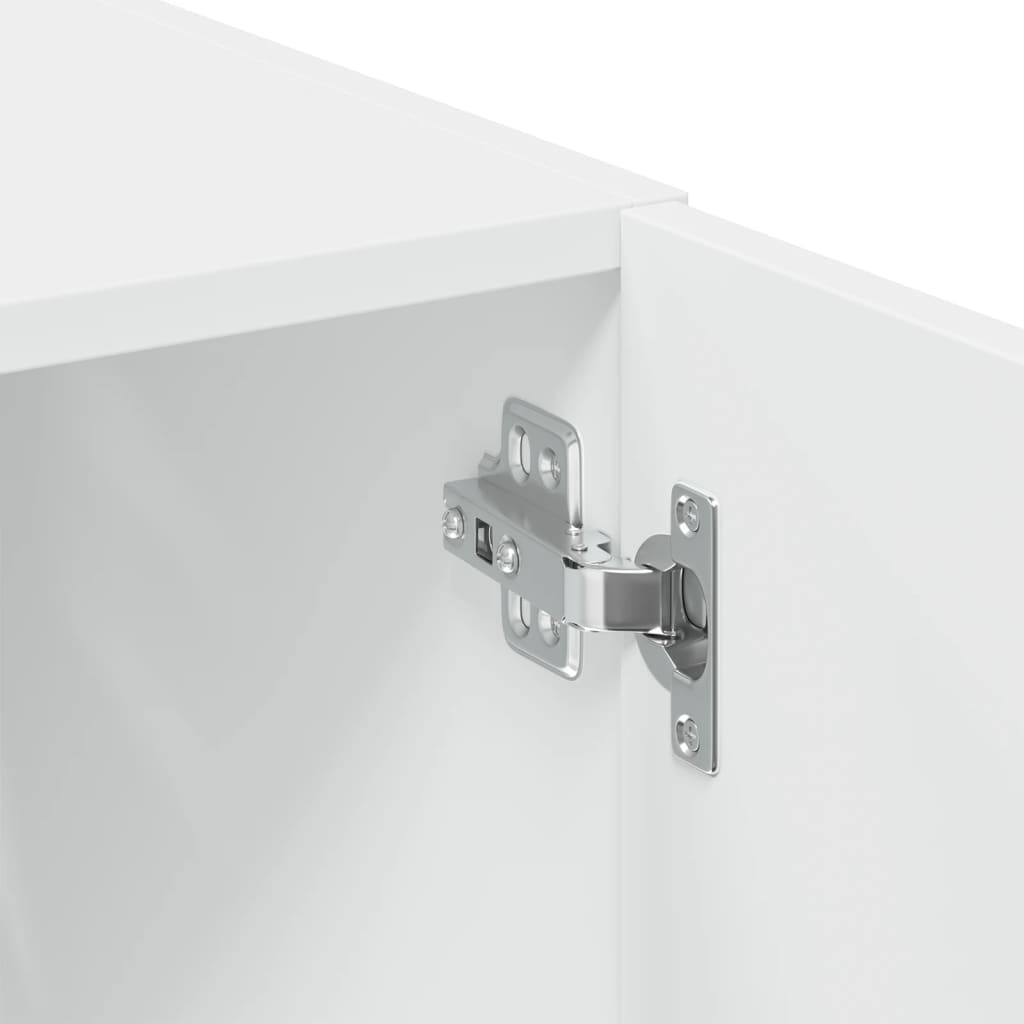 opbevaringsskab 70x42,5x225 cm konstrueret træ hvid