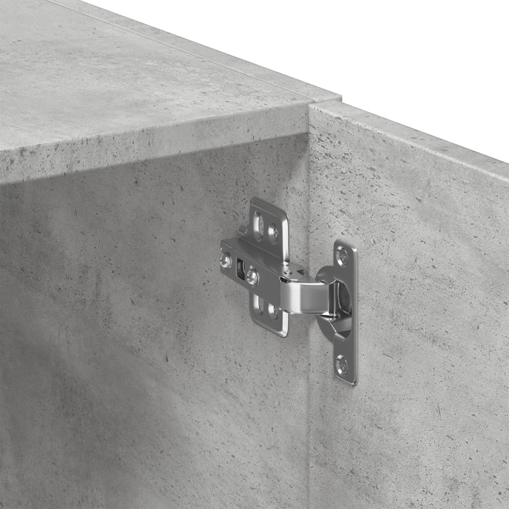 skab 70x42,5x225 cm smalt konstrueret træ betongrå