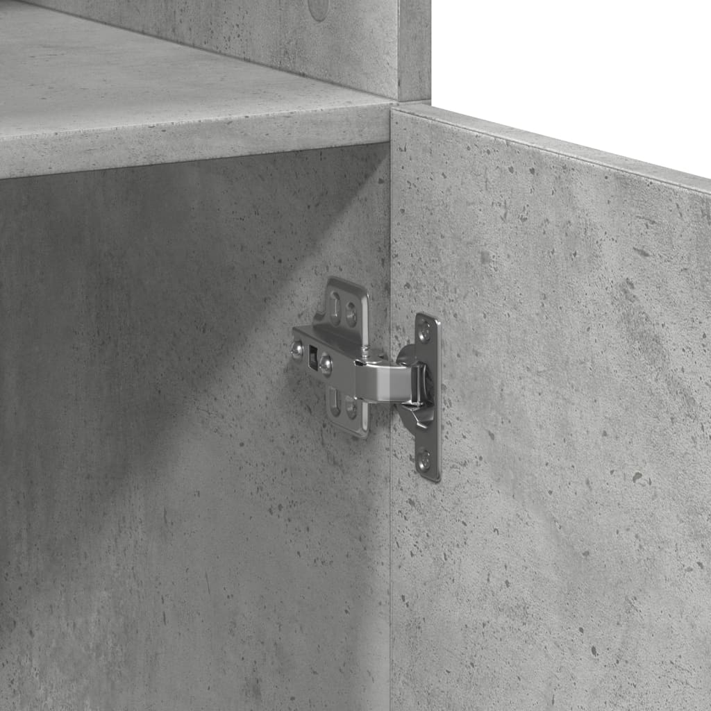 skab 70x42,5x225 cm smalt konstrueret træ betongrå