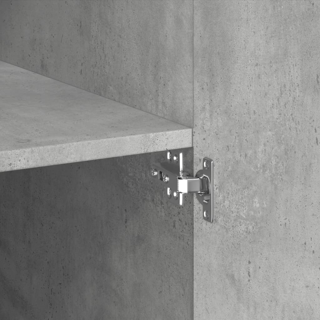 skab 70x42,5x225 cm smalt konstrueret træ betongrå