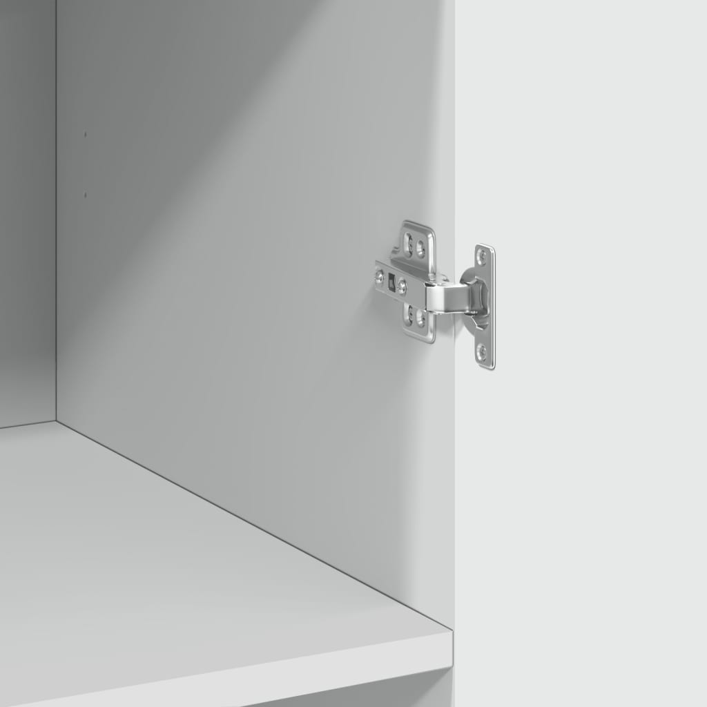 opbevaringsskab 70x42,5x225 cm konstrueret træ hvid