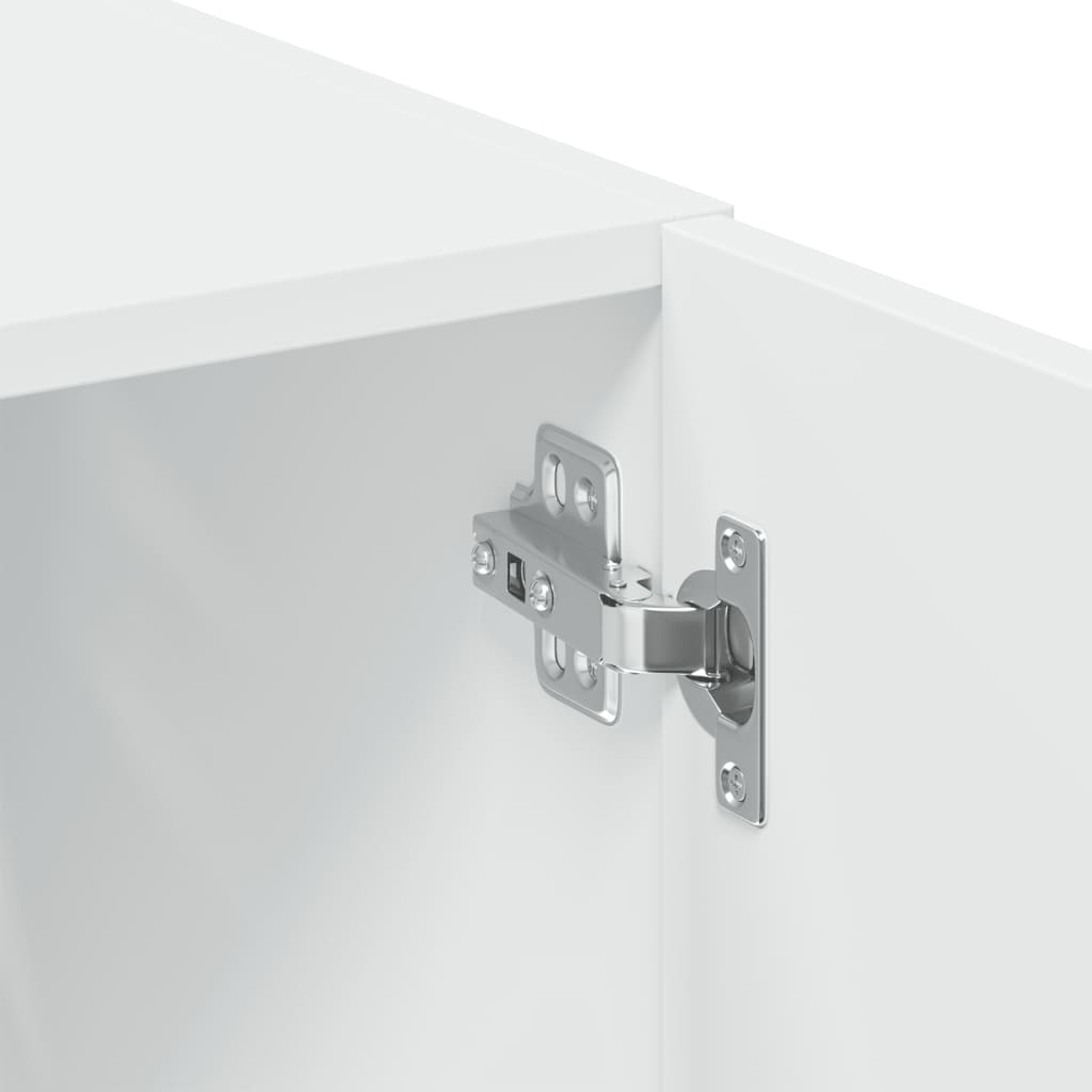 opbevaringsskab 70x42,5x225 cm konstrueret træ hvid