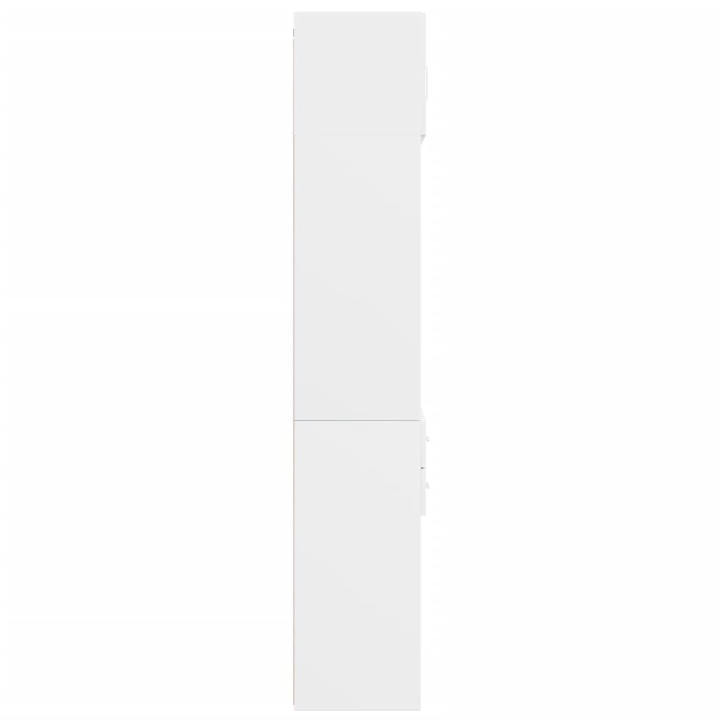 opbevaringsskab 70x42,5x225 cm konstrueret træ hvid