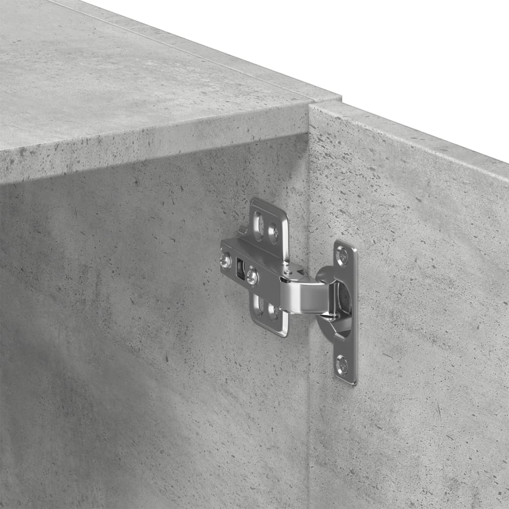 skab 70x42,5x225 cm smalt konstrueret træ betongrå