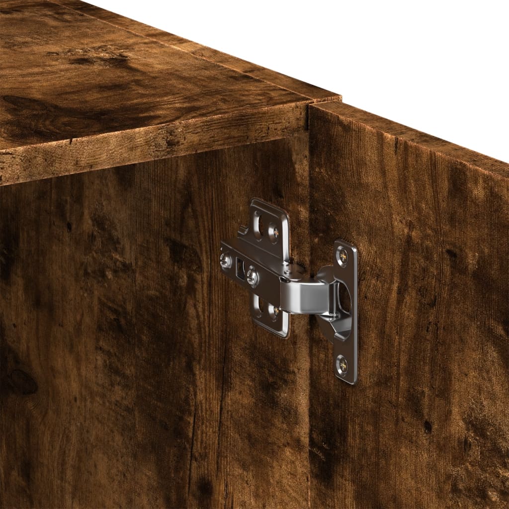 skab 80x42,5x249 cm konstrueret træ røget egetræsfarve