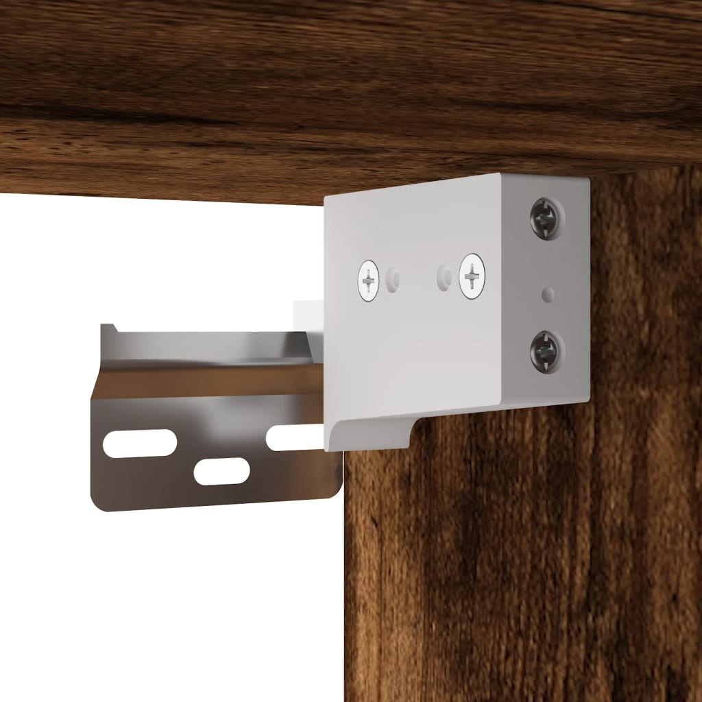 skab 80x42,5x249 cm konstrueret træ røget egetræsfarve