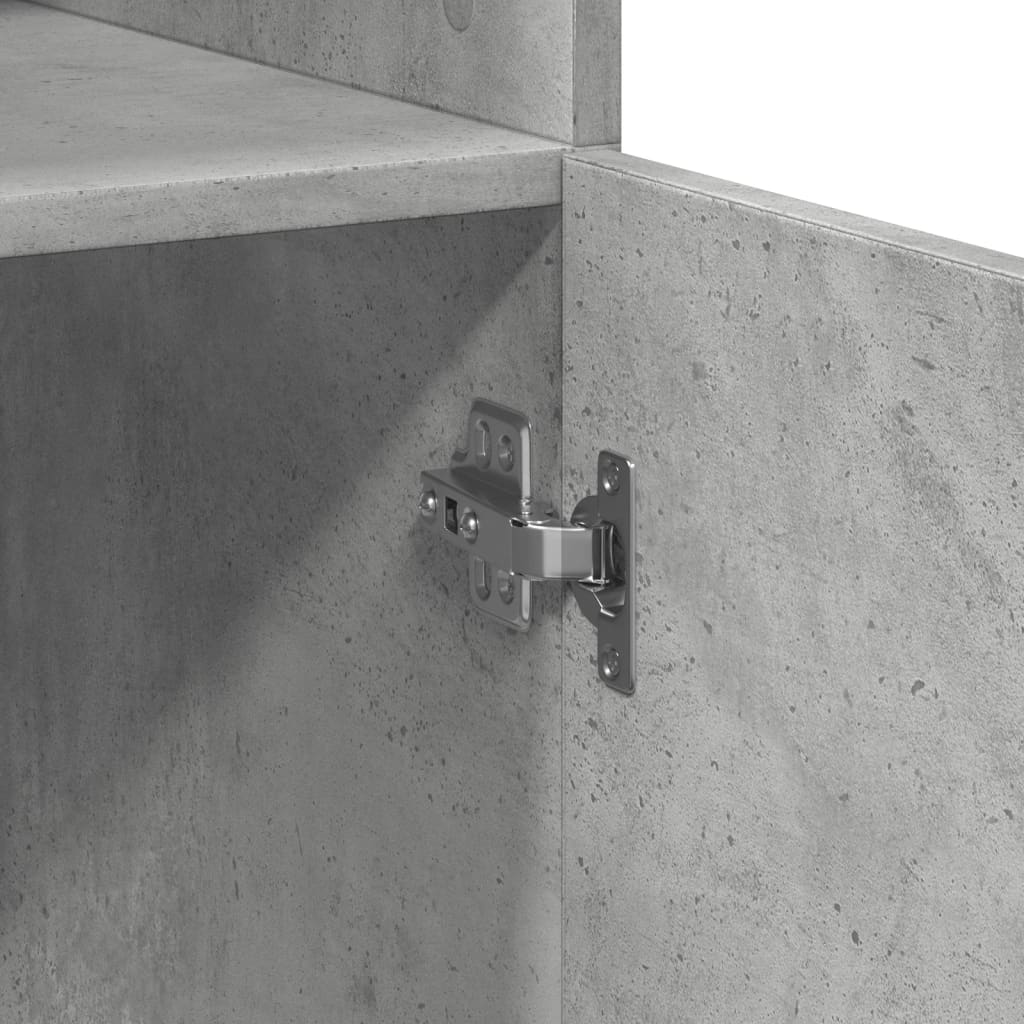 skab 70x42,5x185 cm konstrueret træ betongrå