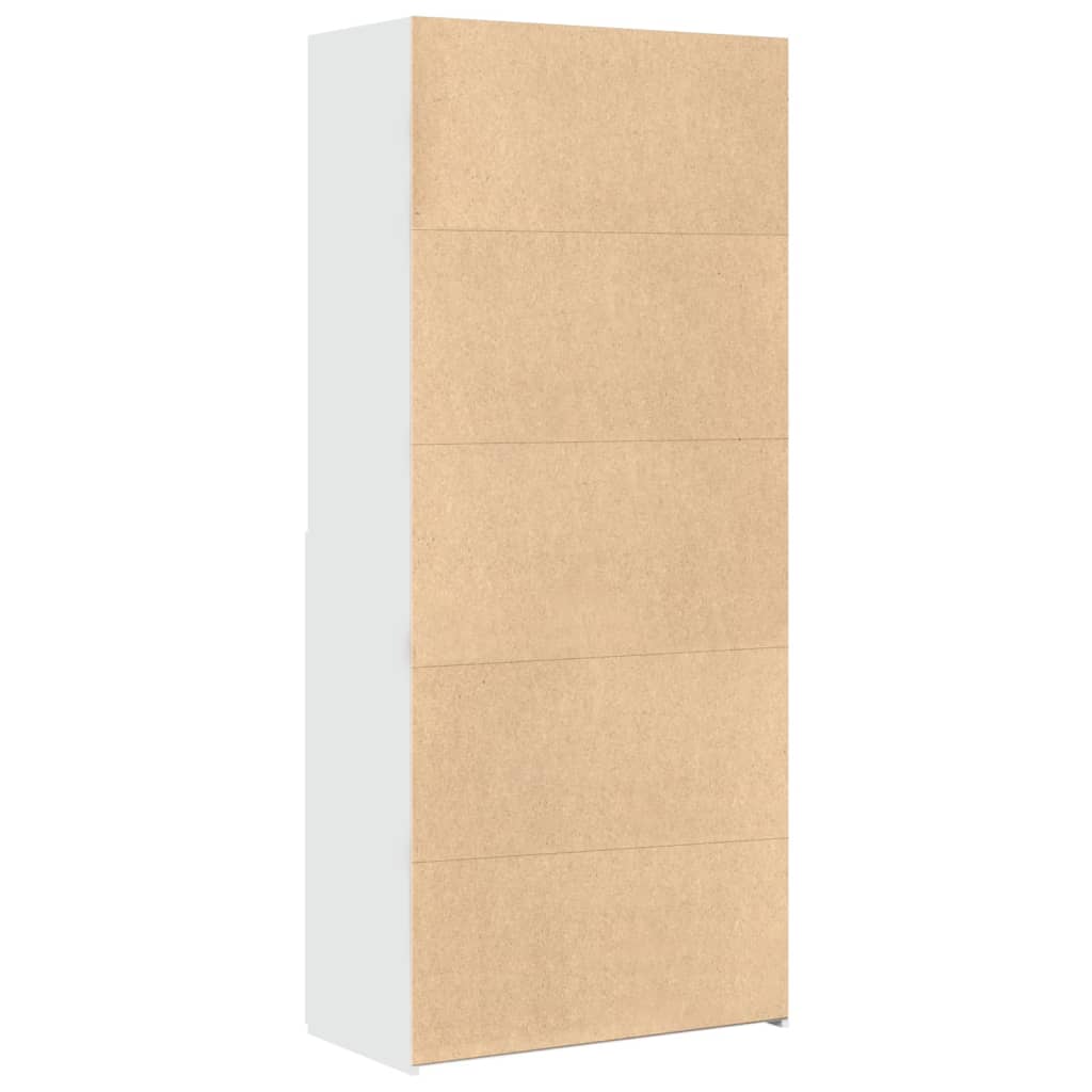 skab 80x42,5x185 cm konstrueret træ hvid
