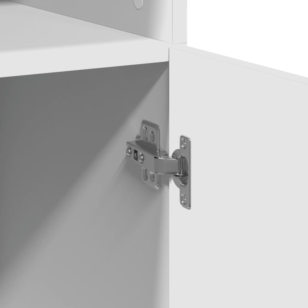 skab 80x42,5x185 cm konstrueret træ hvid