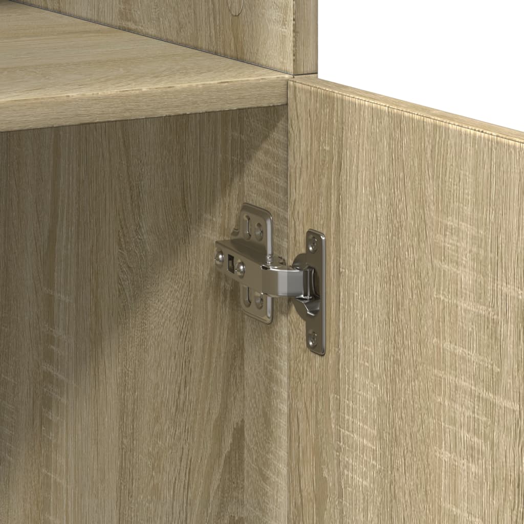 skab 80x42,5x185 cm konstrueret træ sonoma-eg