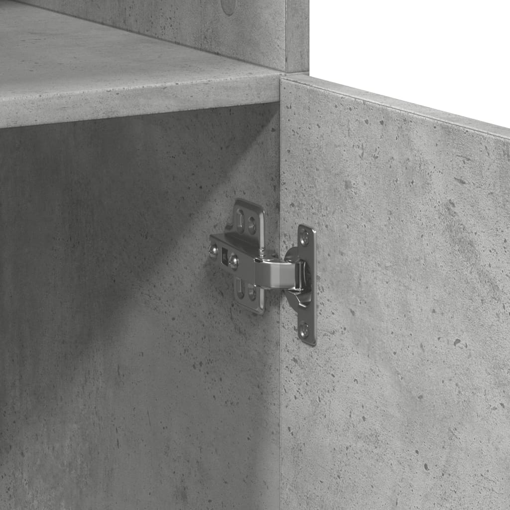 skab 80x42,5x185 cm konstrueret træ betongrå