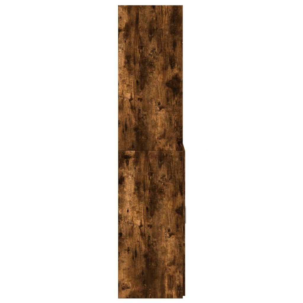 skab 80x42,5x185 cm konstrueret træ røget egetræsfarve