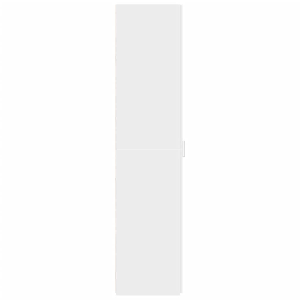 reol 30x42,5x185 cm konstrueret træ hvid