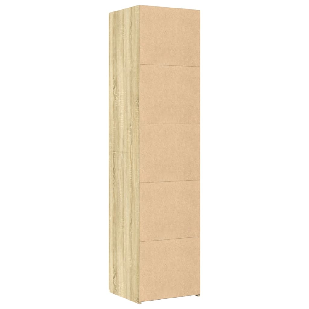 højskab 40x42,5x185 cm konstrueret træ sonoma-eg