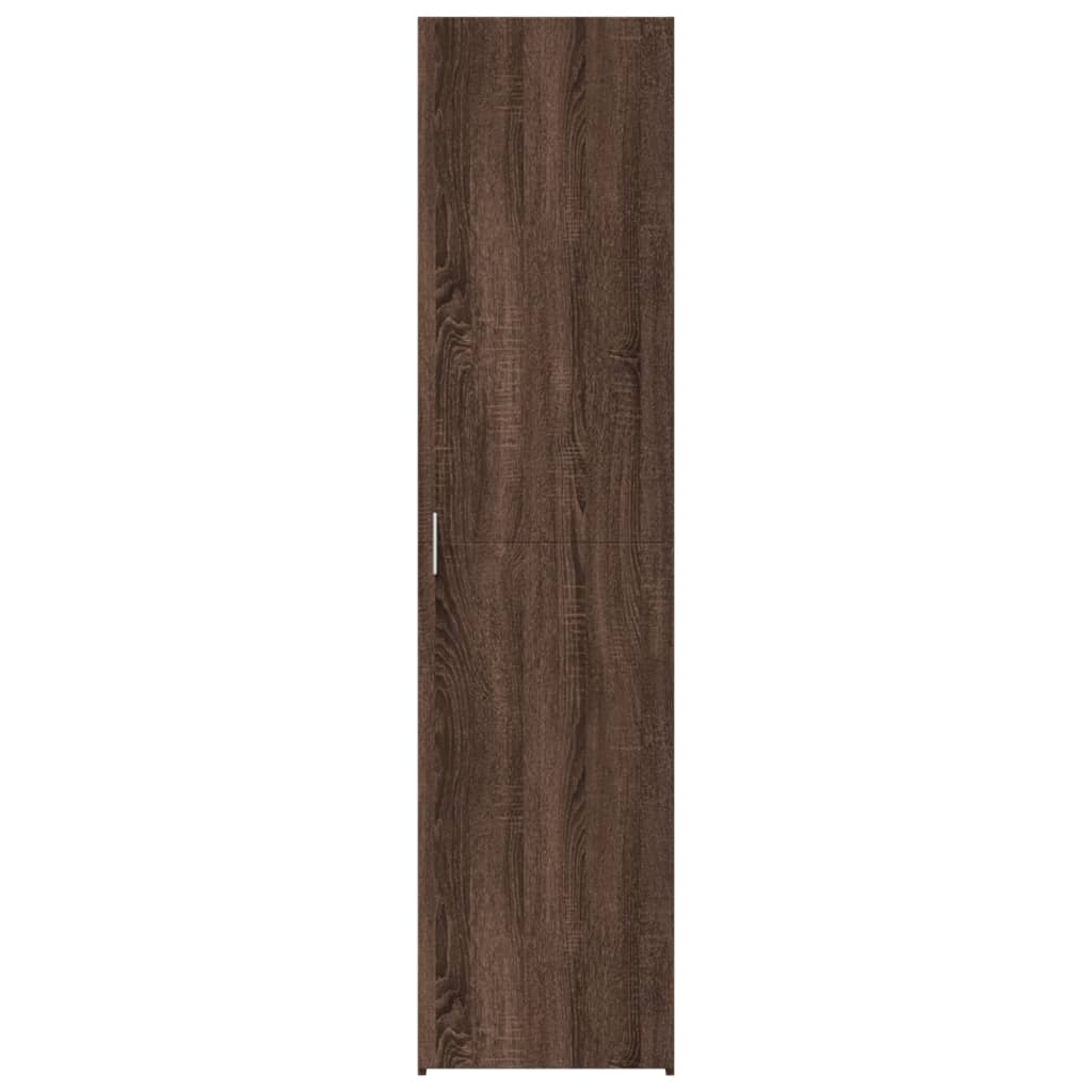 højskab 40x42,5x185 cm konstrueret træ brun egetræsfarve